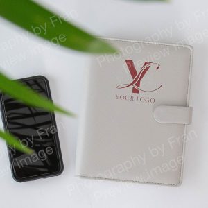 Business stock image preview from Photography by Fran -laptop with notebook & phone. Bespoke log